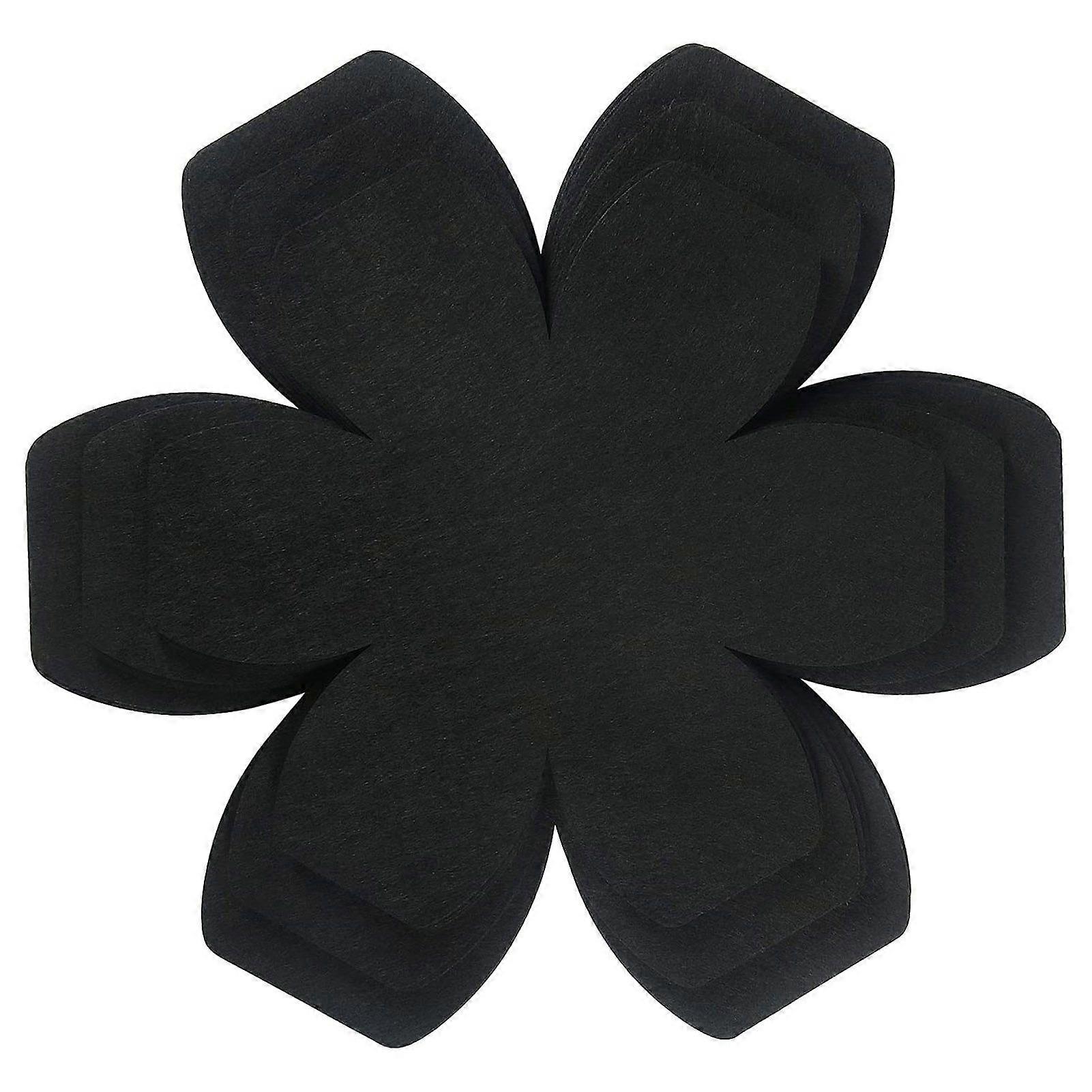 12Pcs/Set Pot Protectors Washable Stackable Scratch-proof Hexagon Flower Shape Pan Pads for Kitchen