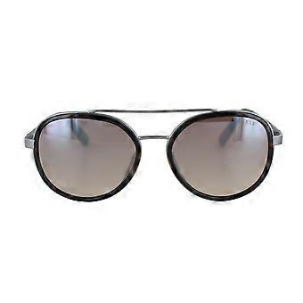Guess Męskie okulary przeciwsłoneczne GU6949-52B-54 Dark Havana / Brown Mirror
