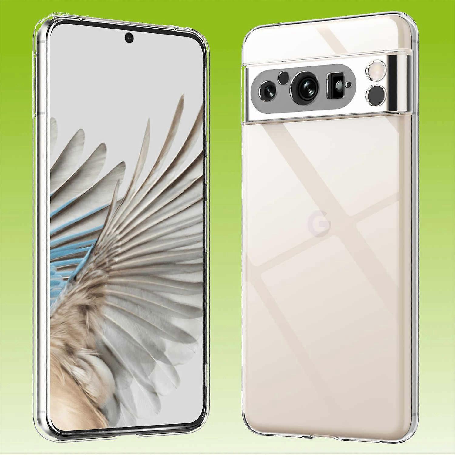 Silicone Protective Transparent Phone Case for Google Pixel 8 Pro, Cover, Cap, Case