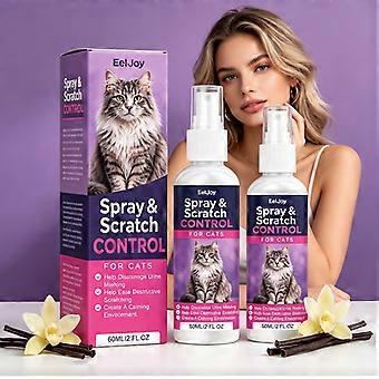 1/2/3pcsCat Pheromone Soothing Spray - Relieves Anxiety and Stress in Cats, Prevents Scratching and Spraying, Gentle Soothing, Suitable for Home and T