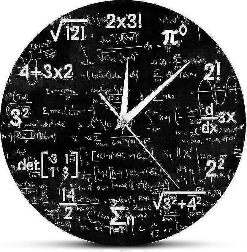 Silent Quartz Math Equations Wall Clock, Educational Gift for Teachers and Students