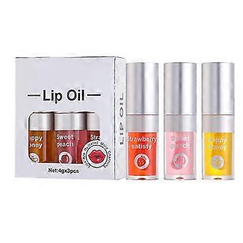 3PCS Moisturizing Lip Oil Set with Deep Hydration and Non-Sticky Formula for Daily Use