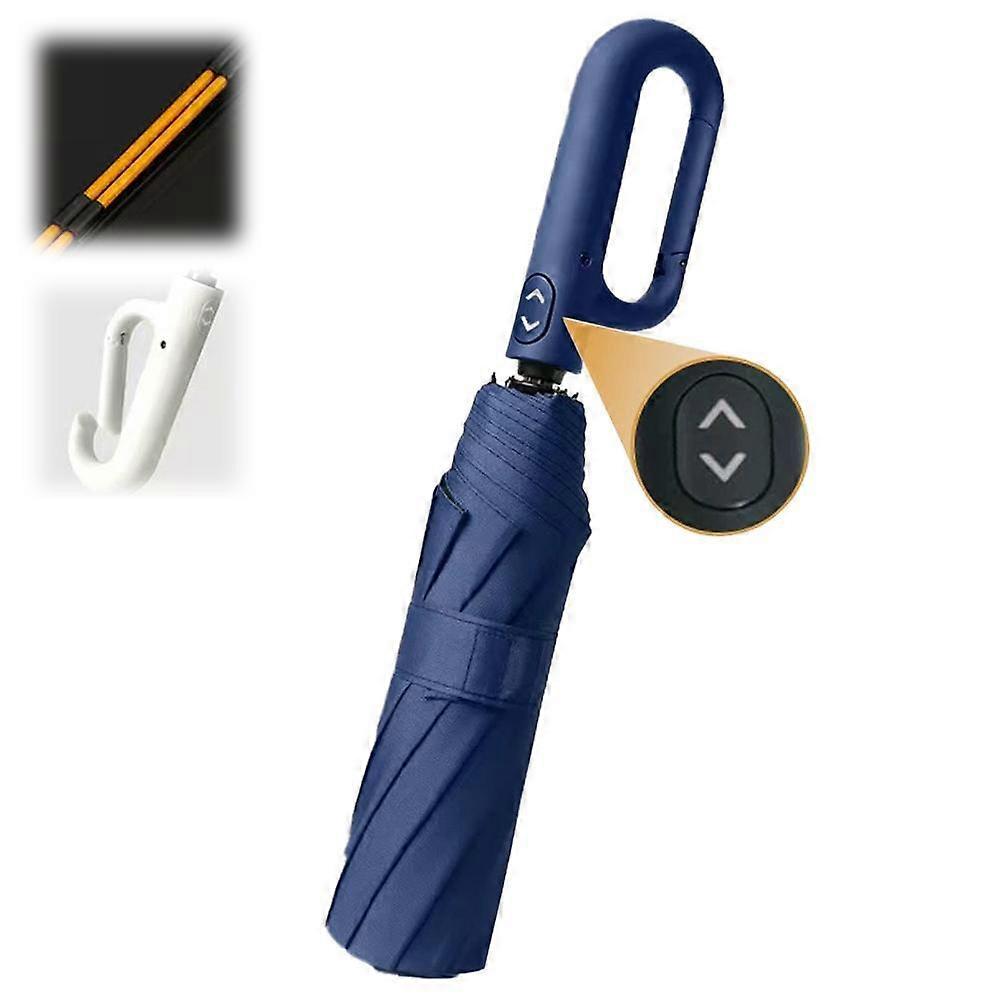 Automatic Umbrella Quick Auto Open Carabiner Handle For Daily Commuters