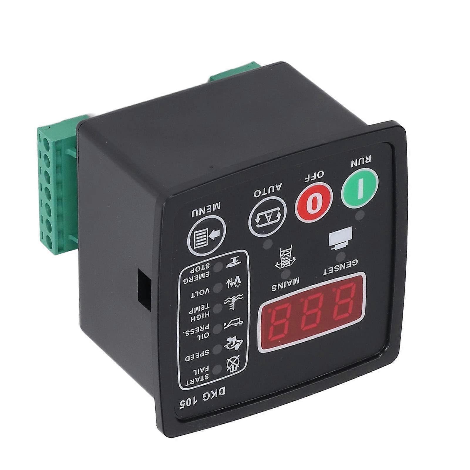 Gasoline Generator Controller with Automatic Start Stop and Emergency Shutdown Protection, Compact Engine Control Panel