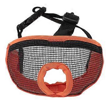 Short Snout Dog Muzzle Soft Comfortable Breathable Flat Face Bulldog Muzzle for Biting Chewing Licking Orange S