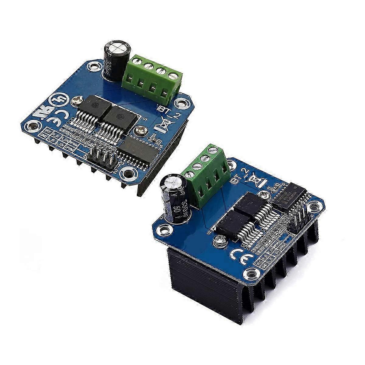 2Pcs BTS7960 43A Motor Driver Module Smart Car Driver Module for Current Limit