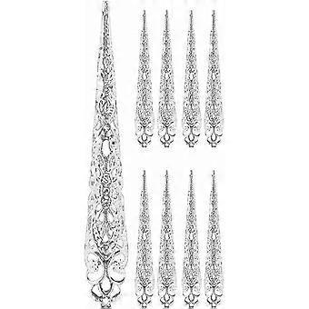 10 Pcs Claw Rings for Women Girls Halloween Fingernails Hollow Floral Finger Rings Gypsy Egyptian Rings Cosplay Fingertip Claws for Costume 10 Pcs Sty