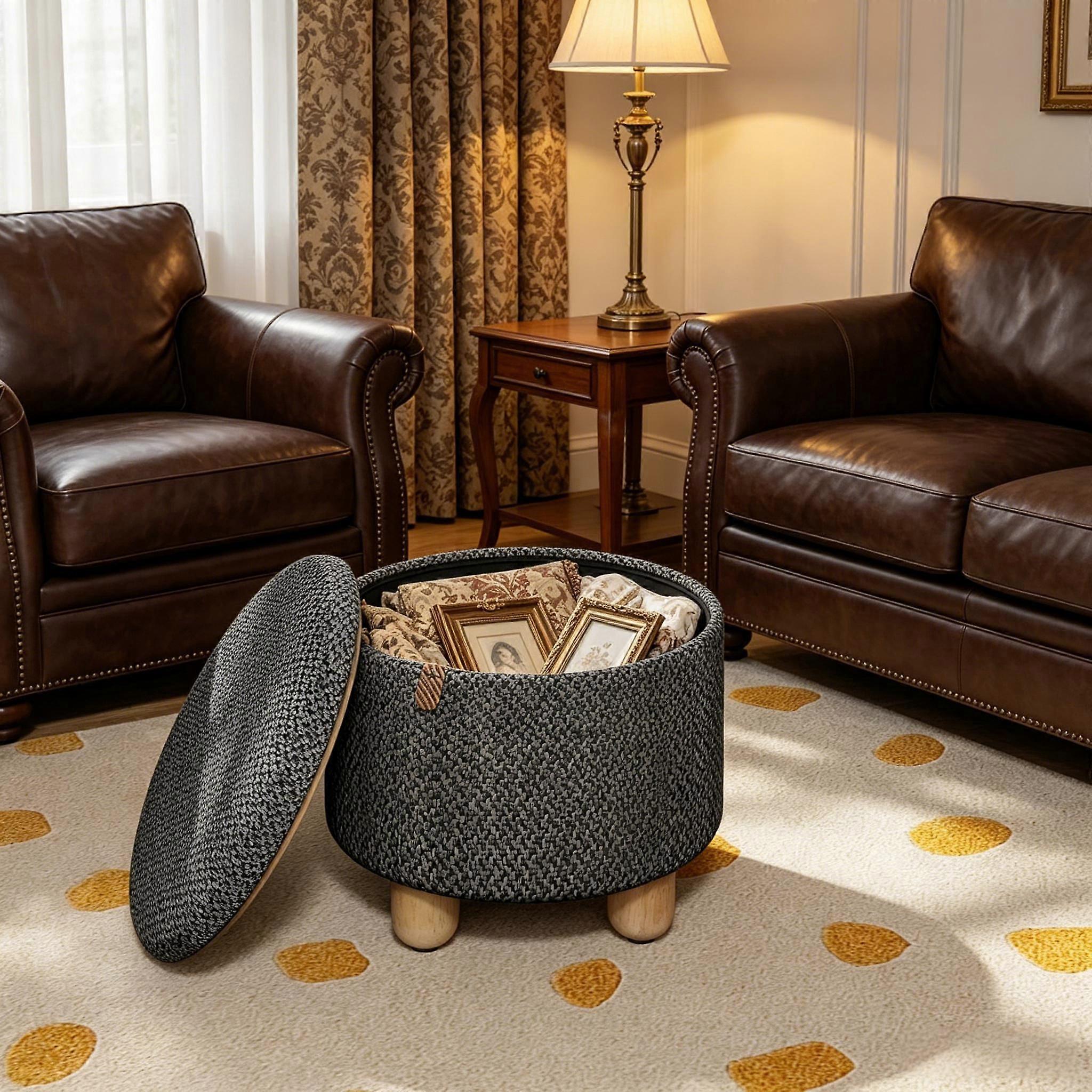 Round footstool, practical storage stool, shoe stool, step stool (shoe stool only)