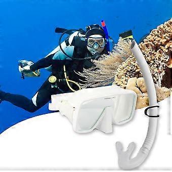 Ensemble de tuba sec Anti-buée Pas de fuite Vision claire Lunettes de plongée Silicone Panoramique Wide View Professionnel Équipement de plongée en apnée Adultes Plongée gratuite Snorkel S