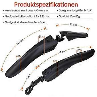 Bike Mudguard Set, Compatible Road Mountain Bike Mudguards, Lightweight Design Ensures Smooth Riding, Stylish Appearance Enhances Your Bike's Style
