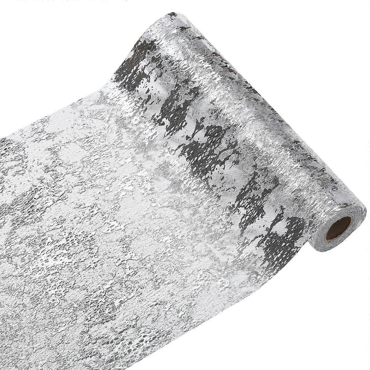 Table Runner Roll with Sequin Foil Metallic Mesh