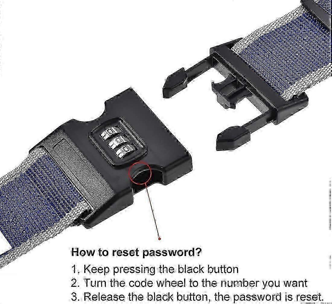 Luggage Straps with Combination Lock 4pcs