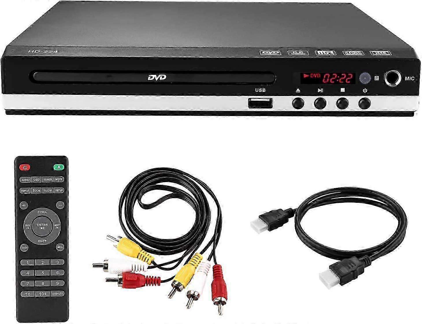 2025 4K Blu Ray DVD Player Eye Protection Function HDMI VCD Definition Playback USB Interface Power Off Memory