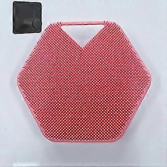 Silicone Body Scrubber with Hook, Handheld Shower Brush for Gentle Exfoliating & Massage
