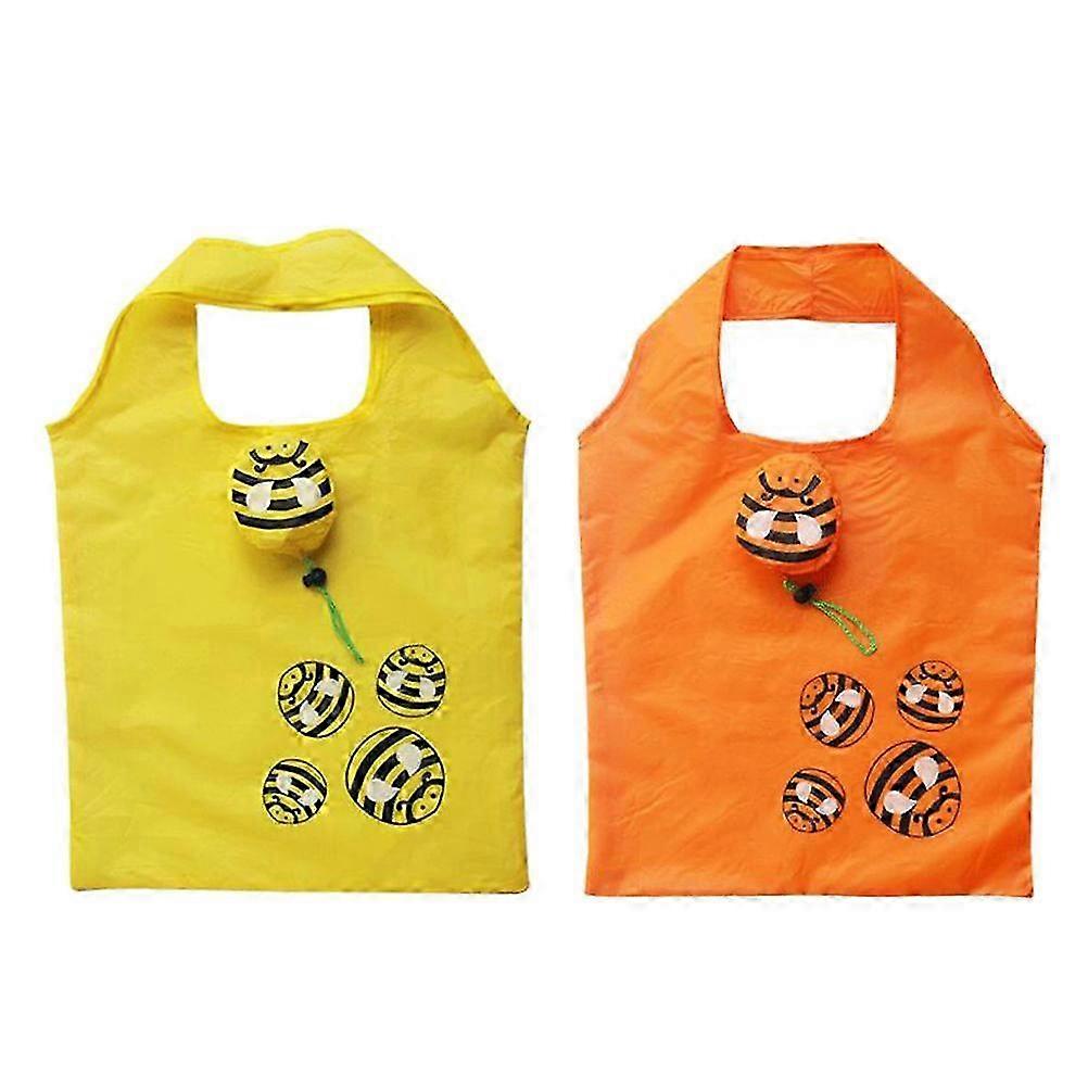 Foldable Reusable Shopping Tote Bee Design