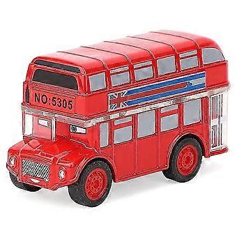 Cartoon Bus Alloy Car Toy Highly Simulation Children Kid Pull Back Vehicle Toy Model(Red ) top quality