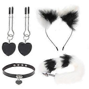 1 Set Women Tail Plug Furry Tail Cosplay Ears Headband Cosplay Costumes Accessories