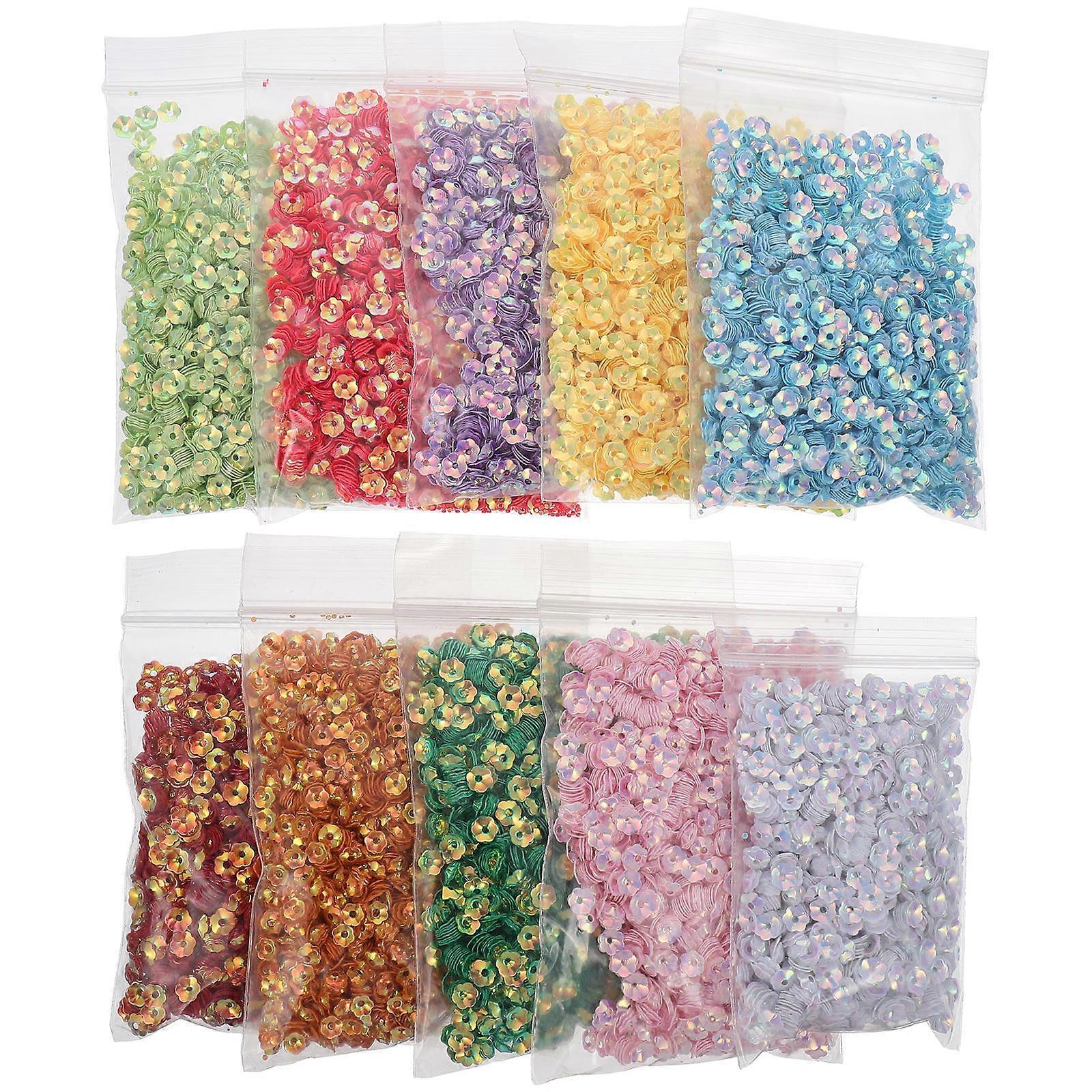 Creative Plastic Plum Blossom Sequins for Handmade Use 10Pcs
