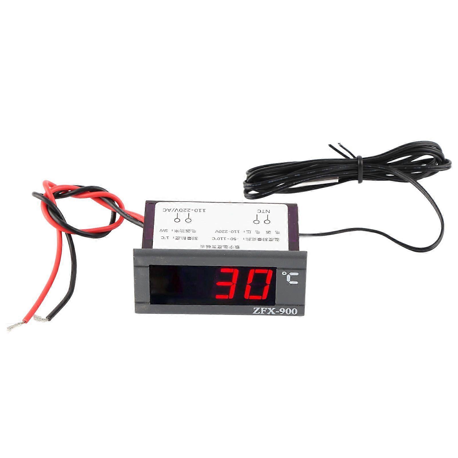 ZFX?900 Digital Temperature Controller LED Panel Meter with Sensor for Refrigeated Cabinets 220V