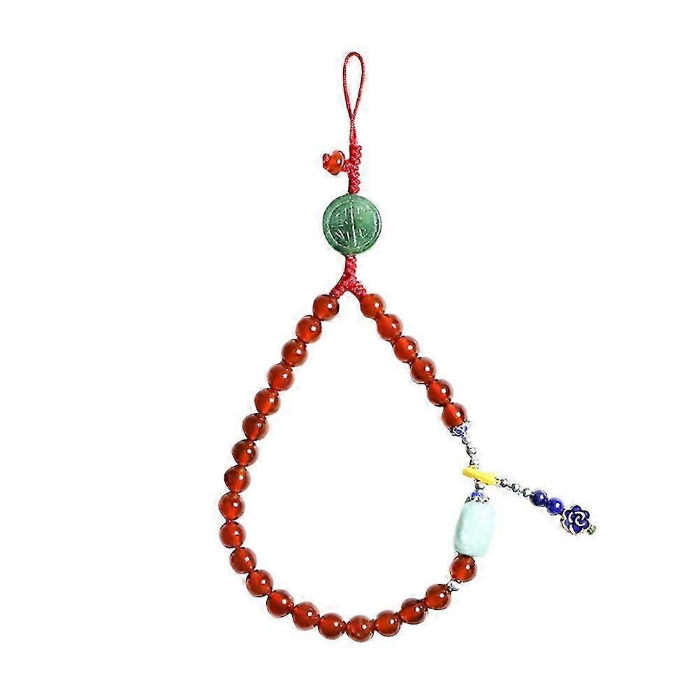 Compact Red Agate Phone Safety Loop