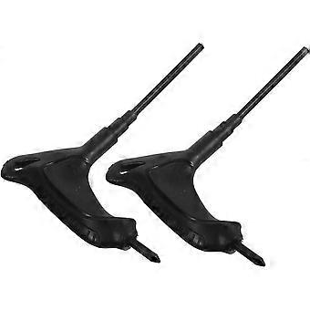 2 pezzi Strumento multifunzione a T per pattini a rotelle con impugnatura ergonomica Chiave a testa piatta per pattini in linea e skateboard Sostituzione rapida delle ruote e Mai