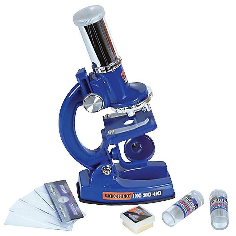 Kids Microscope STEM Science Kit with Slides, Complete Educational Set for Students Exploration