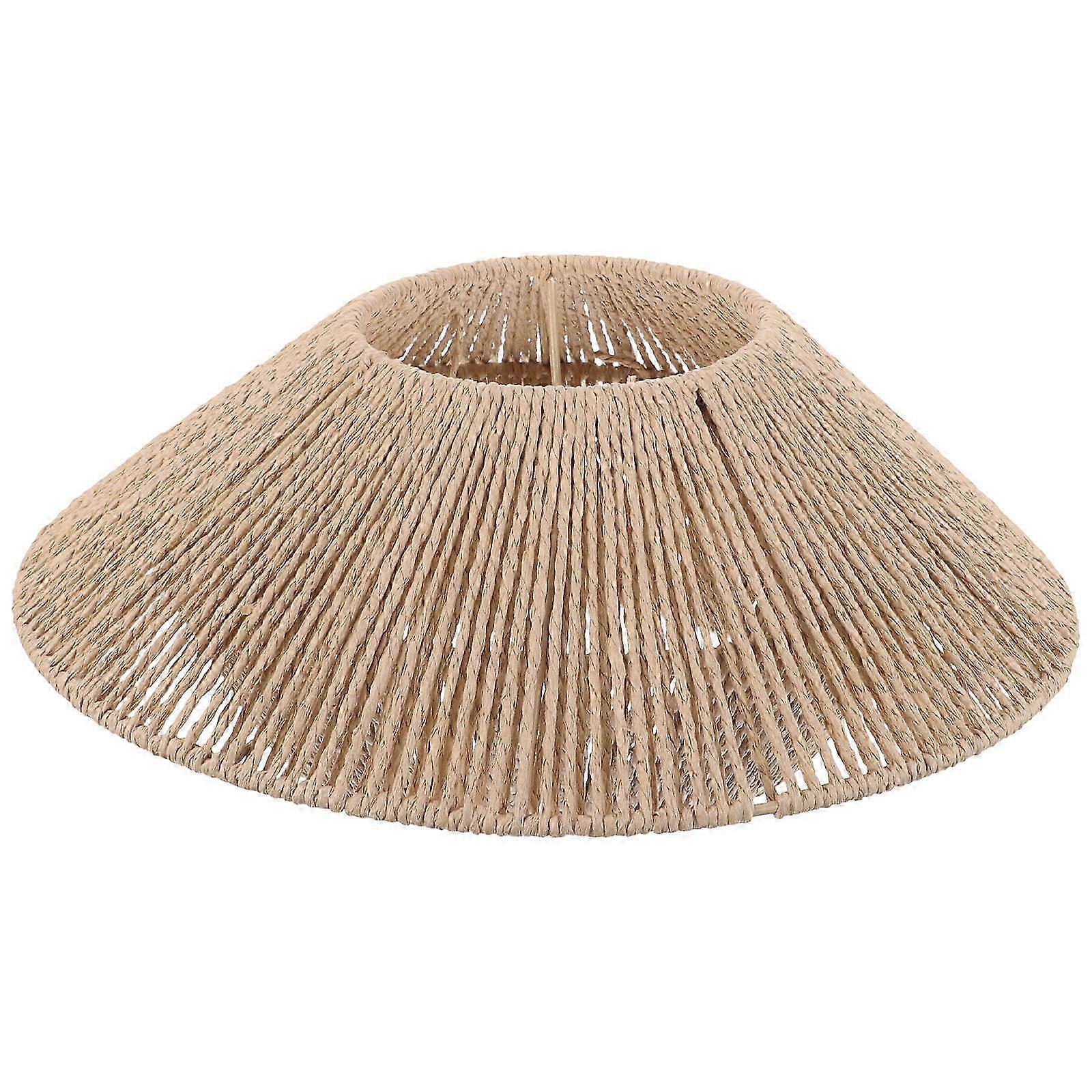 Ceiling Light Shade E27 Socket Indoor Light Cover Simulated Rattan Lamp Shade