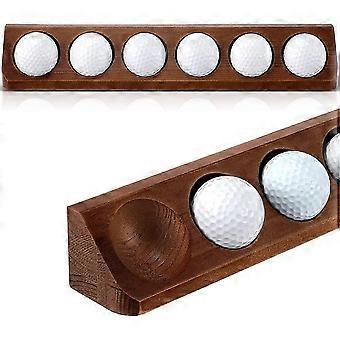 Suporte de parede para 6 bolas de golfe de tamanho padrão, ideal para exibir presentes esportivos.