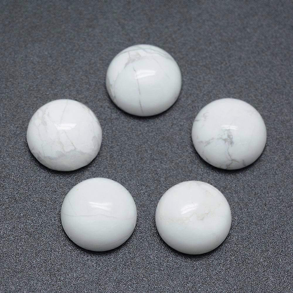 5pcs Howlite Cabochons Half Round 10x4~5mm