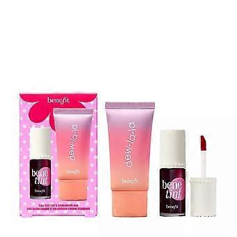 Benefit Dew the Benetint Set 0.52oz | Liquid Cheek & Lip Stain + Highlighter Duo