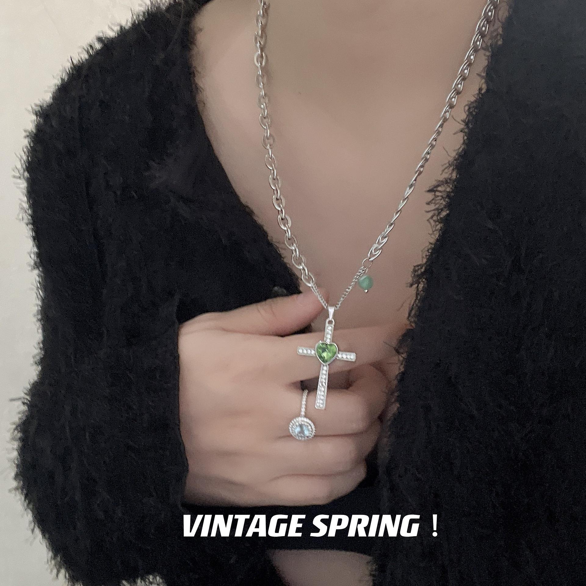 [ny Titanium Chain Sweater: Silver Halsband]