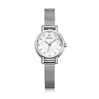 Veeki Damenuhr, Strass rundes Zifferblatt Quarz Damen feine Armbanduhr