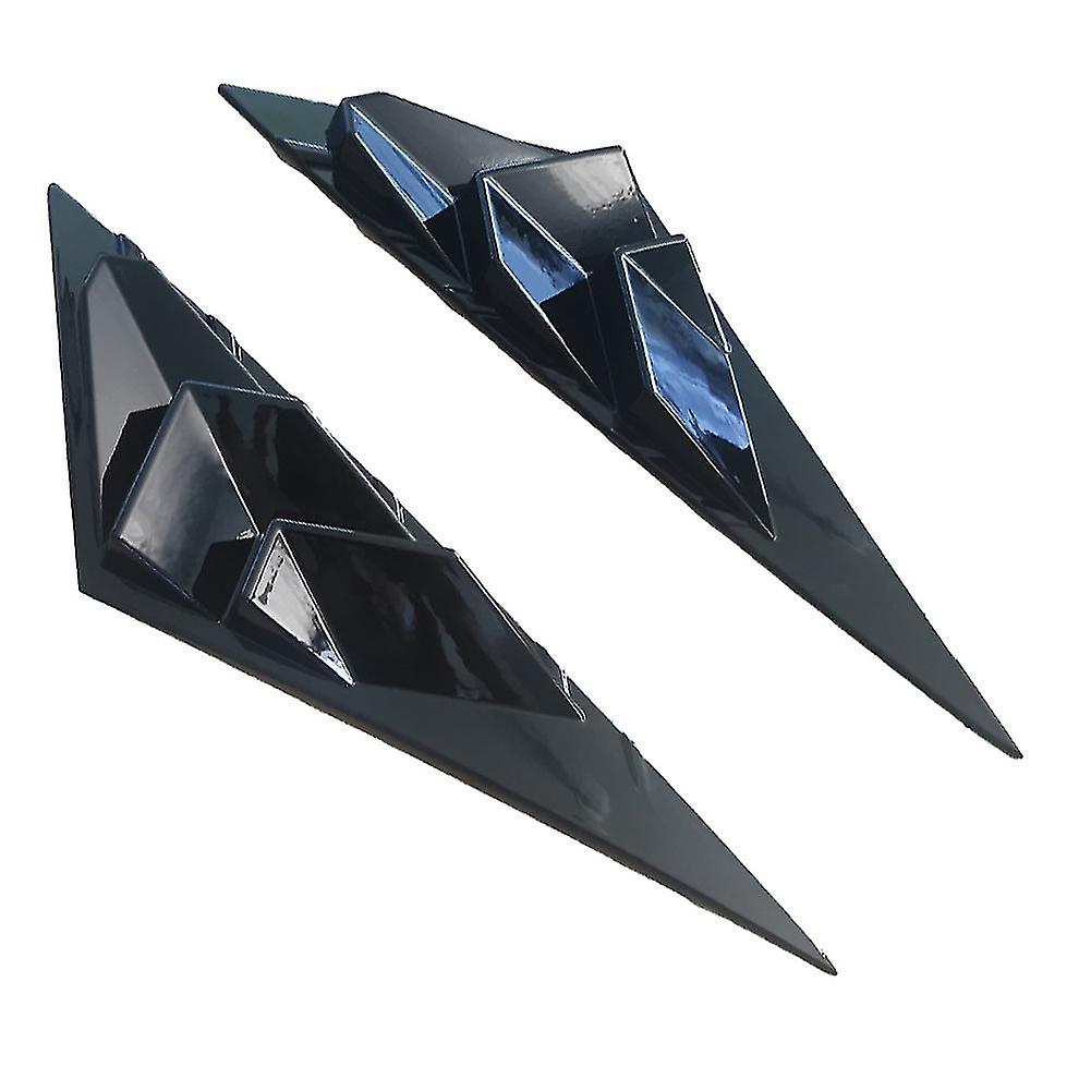 Bright Black Car Side Vent Window Scoop Louver Cover Trim For Avante Cn7 / I30 2021 2022 2023