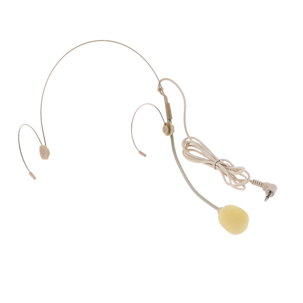 Yellow Professional Double Earhook Headset Headworn Microphone L Bending