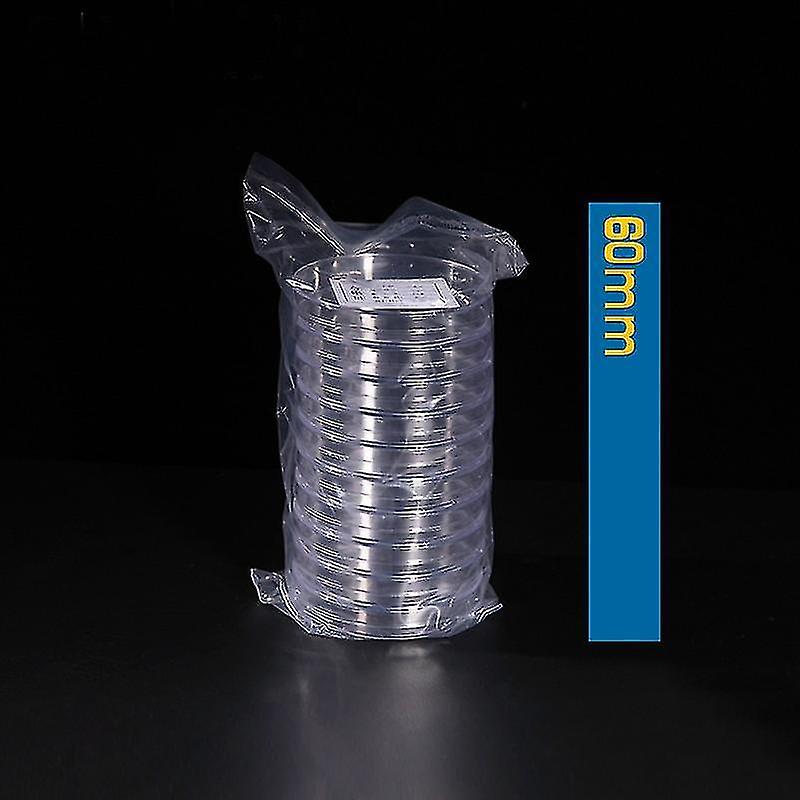 20 قطعة / حزمة 60mm المتاح البلاستيك بتري طبق معدات المختبر طبق ثقافة