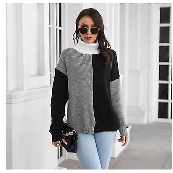 Women's Long-sleeved Spring And Summer Fashion Color Matching