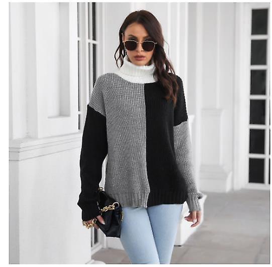 Women's Long-sleeved Spring And Summer Fashion Color Matching