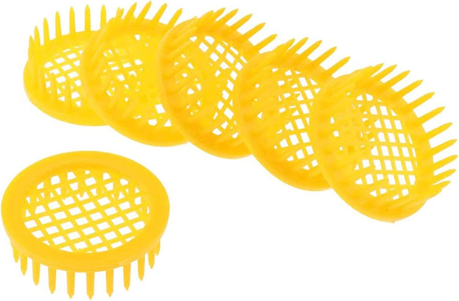 6 Pieces Plastic Round Needle Queen Bee Cage Beekeeping Tool Breeding Supplies