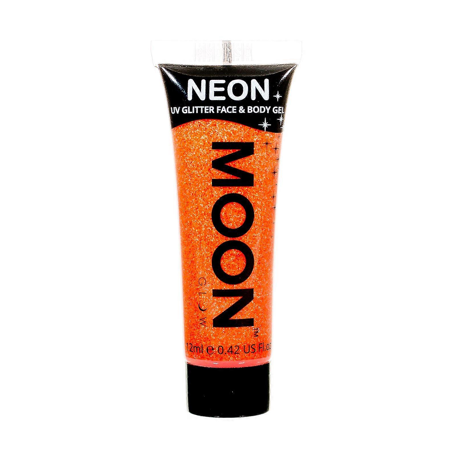 Moon Glow - Neon UV Fine Glitter Gel - Orange