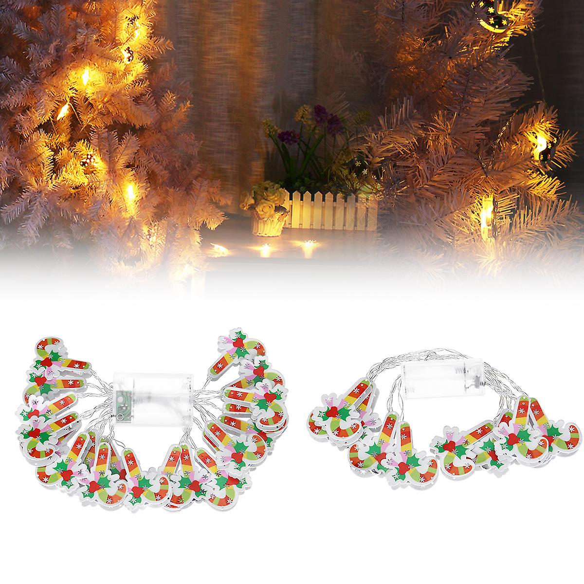 Battery-powered Led Christmas Tree String Lights - 2m/3m, Decorative For Festival Party, Socks/crutches Design