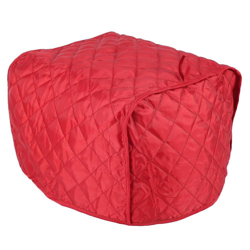 Polyester Quilted Four Slice Toaster Appliance Dust-proof Cover (red)