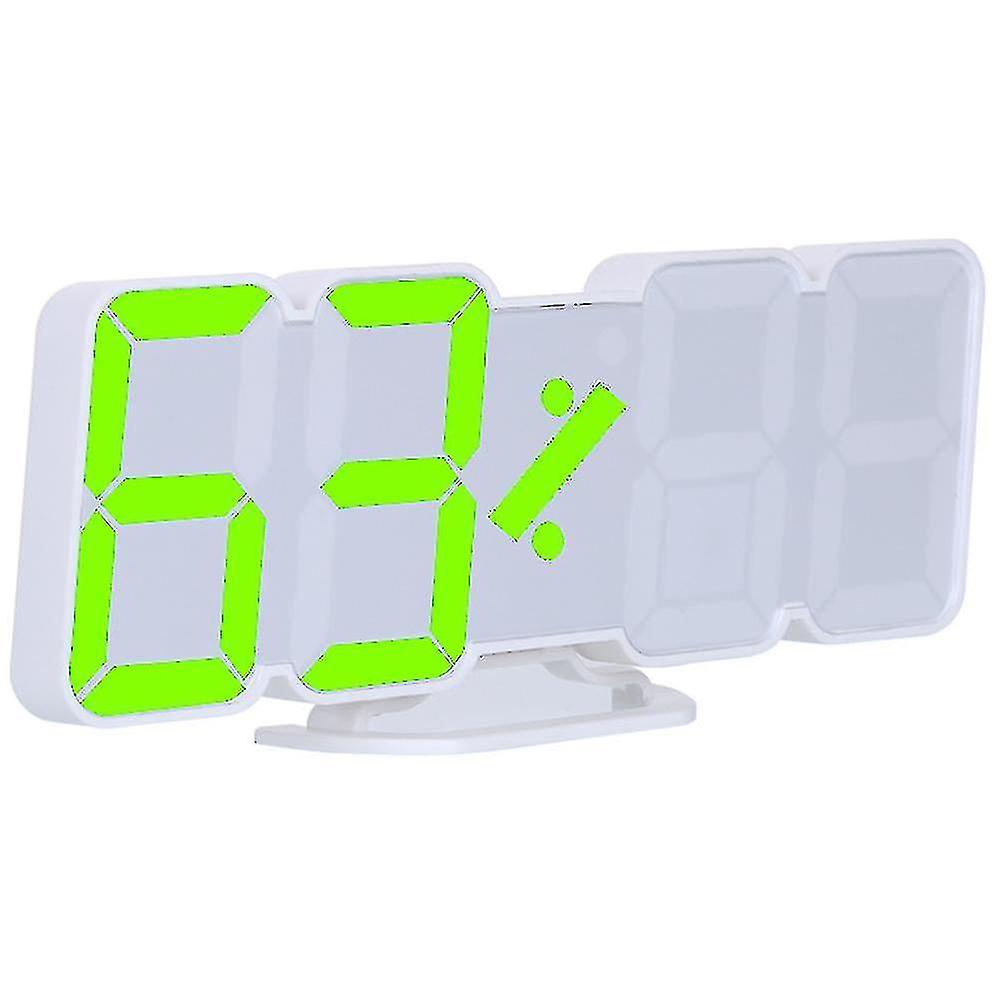 Digital Alarm Clock 3d Wall Clock With Remote Control Voice Control