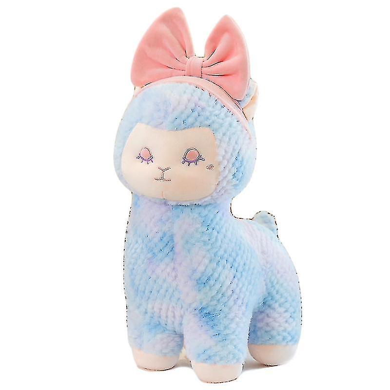 Sød regnbuefår Alpaca Lama Tøjdyrdukke