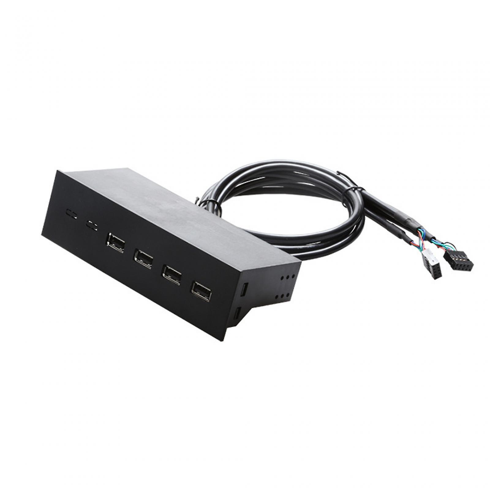 5,25 tommers USB-frontpanelhub for PC-datamaskinveske Optisk stasjon Frontpanel 4 porter USB 2.0