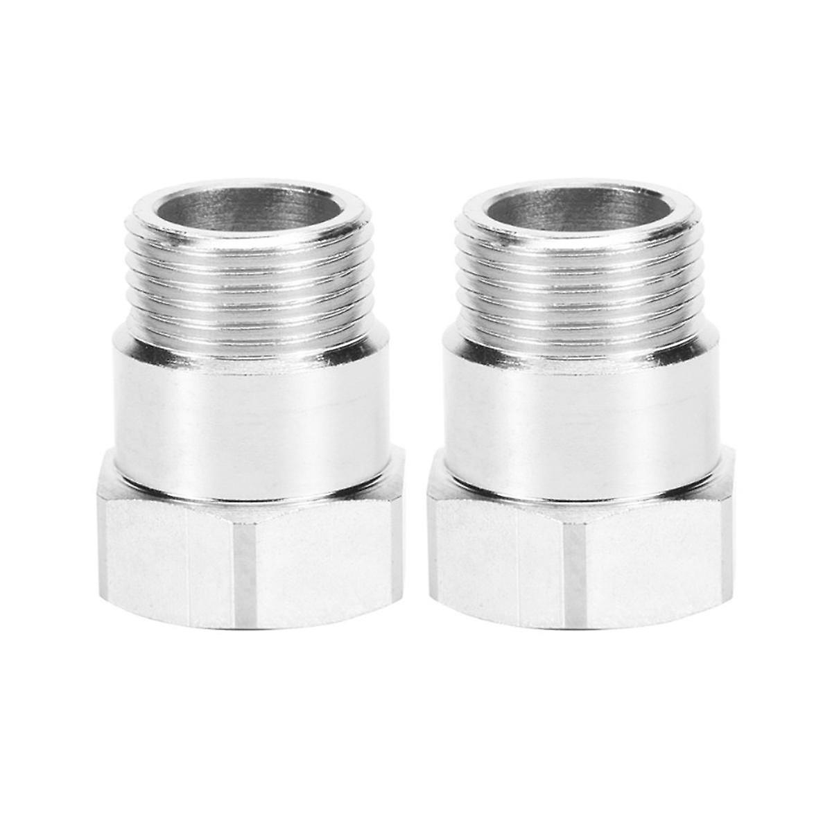 2 PCS O2 Oxygen Sensor Test Pipe Extension Extender Adapter Spacer x 1.5 (1) Bung