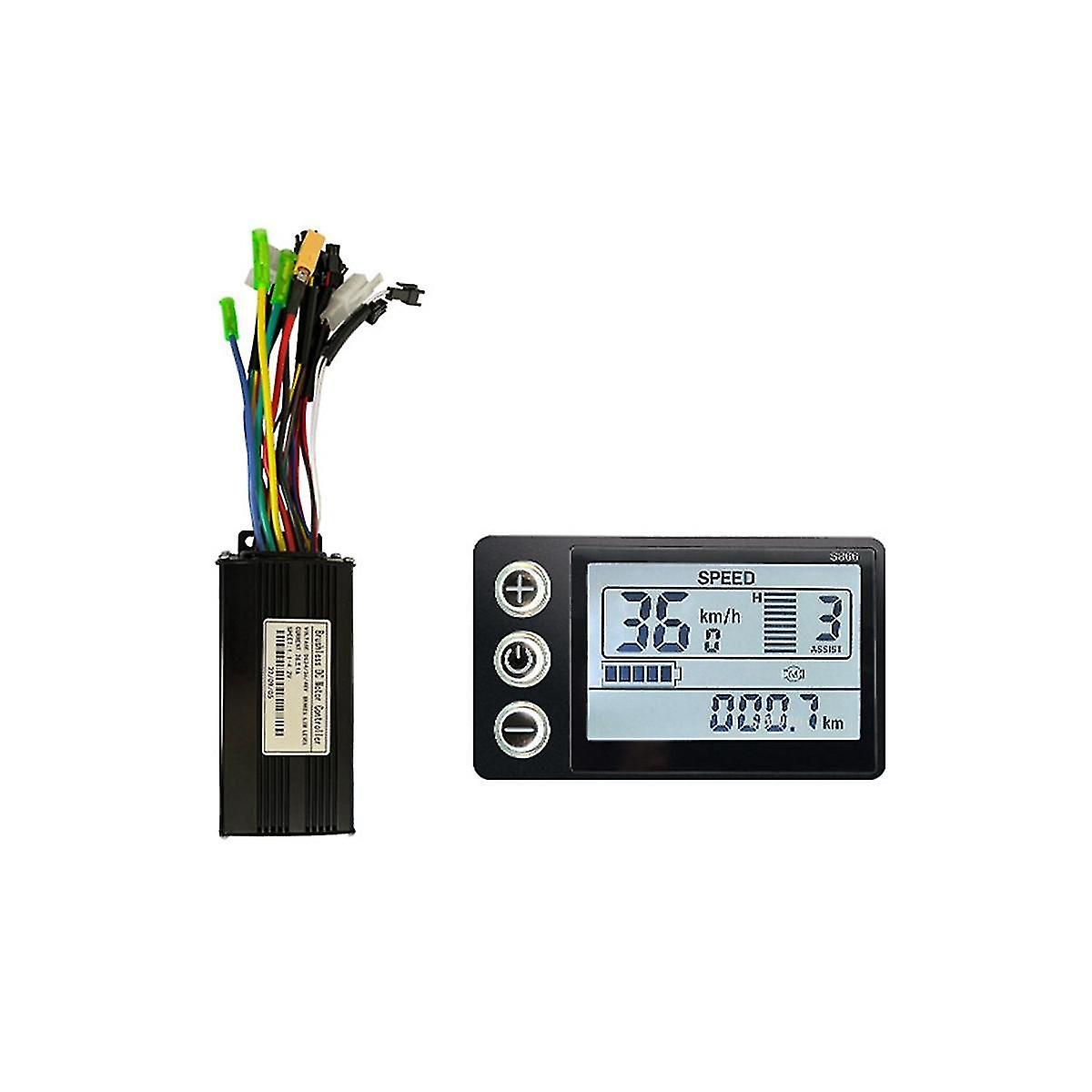 36/48v E-bike Sine Wave 26a 500/750w Three Mode Brushless Controller With S866 Display For Electric