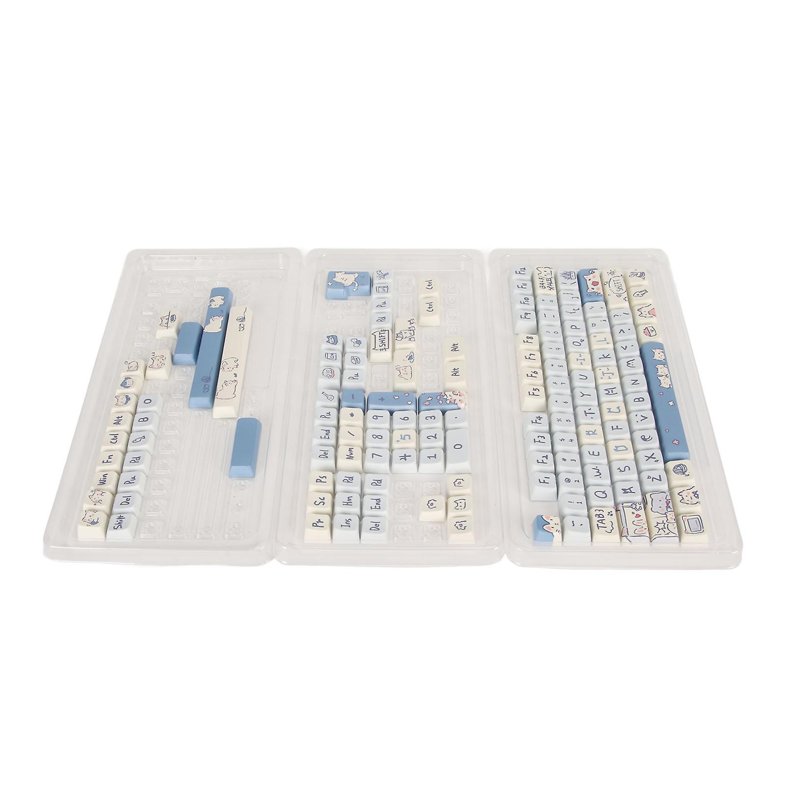 PBT Keyboard Keycaps 148 Keys Dye Sublimation Ergonomic Rich Colors Mechanical Keyboard Keycaps for PC Gaming DIY