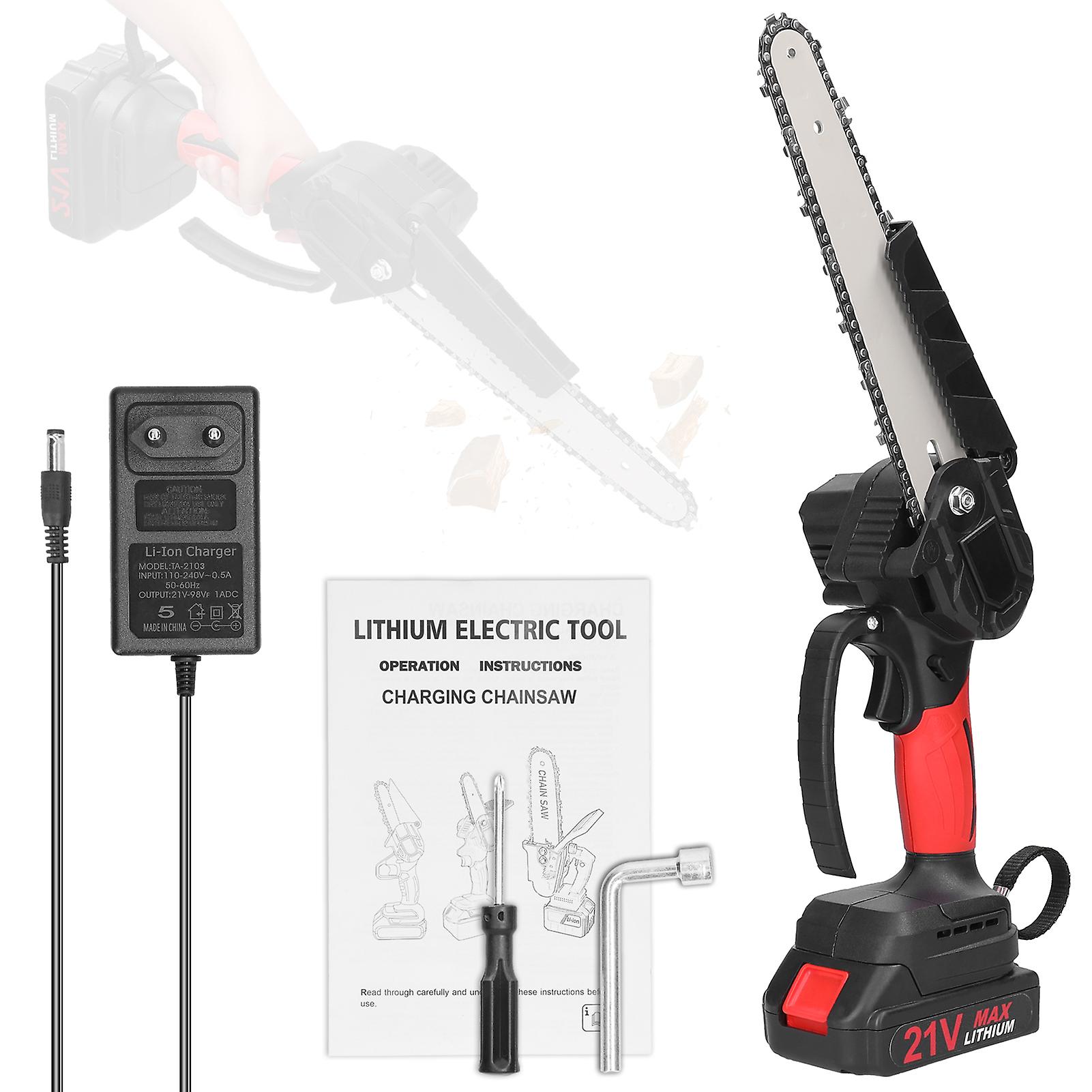 21v 8inch Portable Electric Pruning Saws Small Wood Splitting Chainsaw