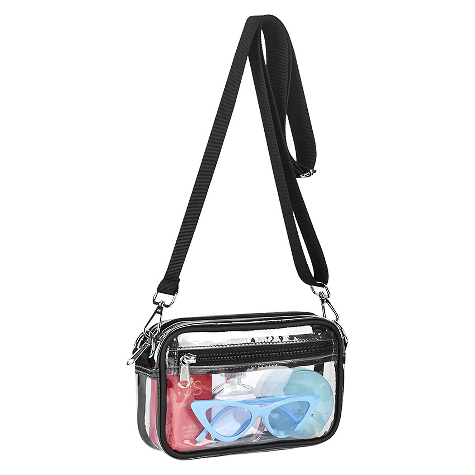 Mini Waterproof Square Shoulder Bag Zipper Closure Adjustable Strap Bag