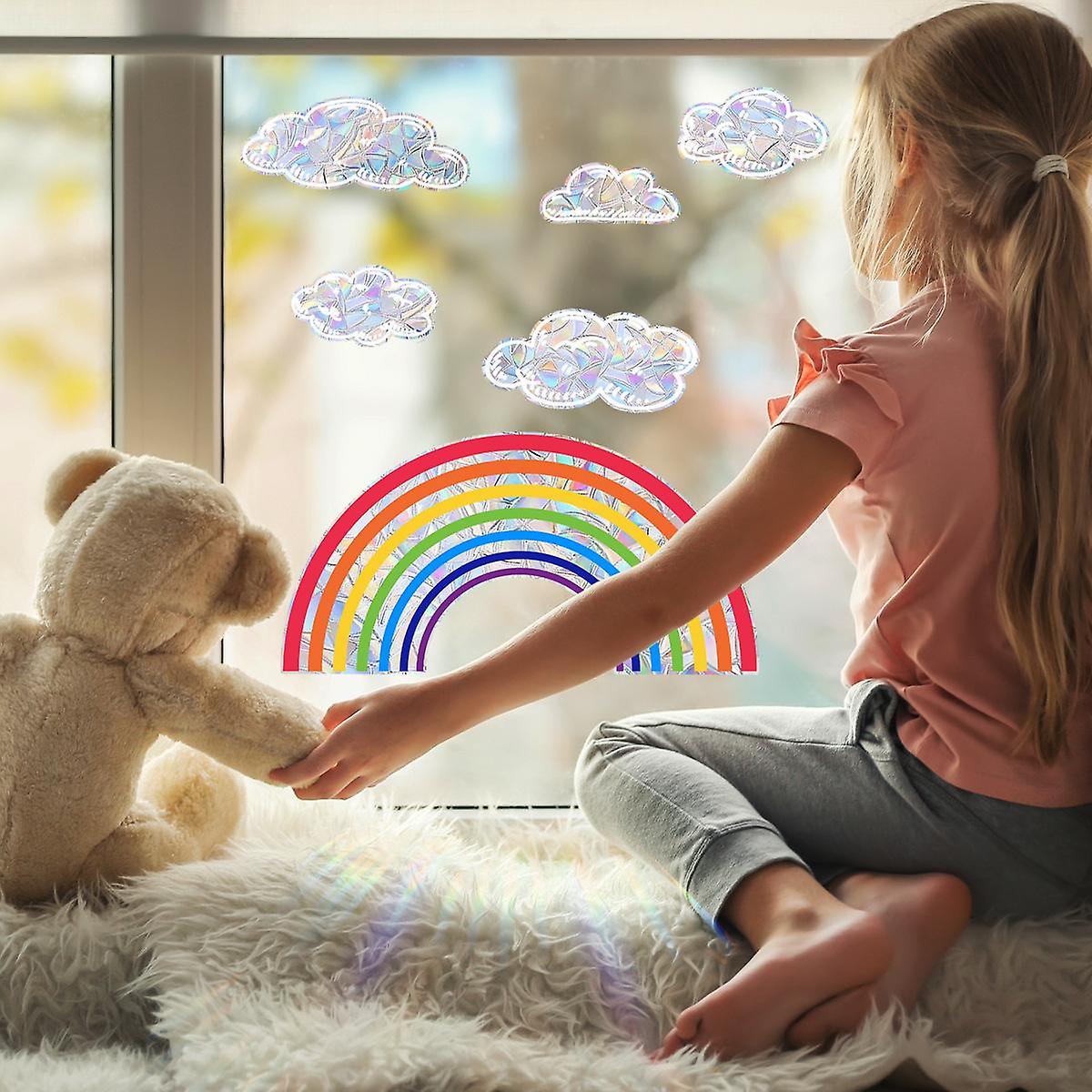 Rainbow Wall Decals Sun Cloud Star Wall Stickers